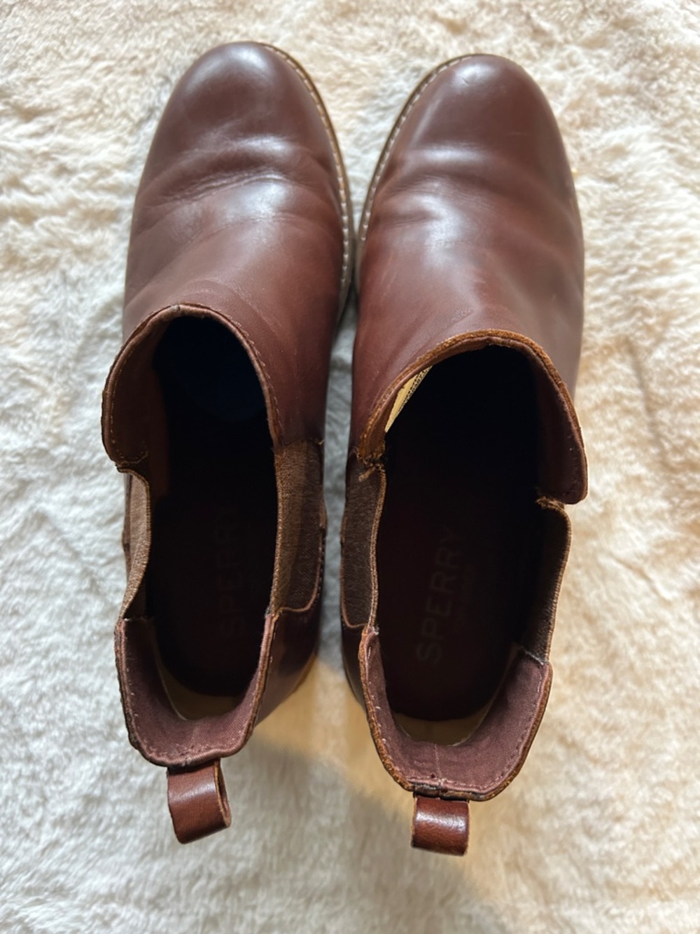 Women’s Sperry Women's Chestnut Brown Leather Chelsea Ankle Boots - Picture 8 of 9